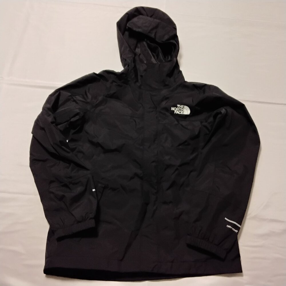 The North Face DryVent Kids 14/16 Hooded Rain Jacket Coat Euc Black